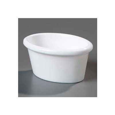 Carlisle S31002 - Oval Melamine Ramekin 2 Oz., 2-3/4" x 2", White - Pkg Qty 48