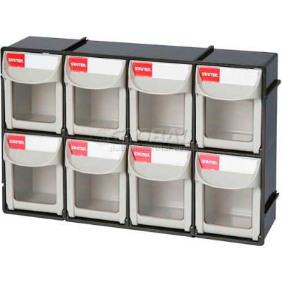 Shuter Flip Out Bin, compartiments 8, 12" W x 3,5 « D x 8" H