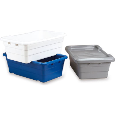 Quantum Lid For Economical Cross-Stack Totes - Fits Containers 44201, 44273 White - Pkg Qty 6