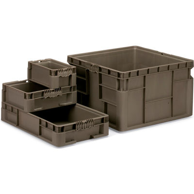 Quantum Straight-Wall Stacking Containers - 12X7.4X5"