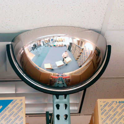 Half Dome Panoramic Acrylic Mirror, Intérieur, 32 » Dia., angle de vision 180°