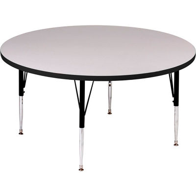 Tables d’activité, 60" L x 60" W, hauteur Standard, ronde - Granite gris