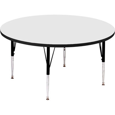 Tables d’activité, 48" L x 48" W, hauteur Standard, ronde - Blanc