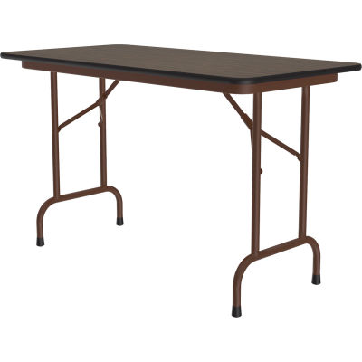 Correll Melamine Folding Table, 24 » x 48 », Noyer