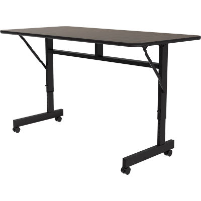 Correll Econo-ligne Flip Table Top, 24 "x 48", noyer