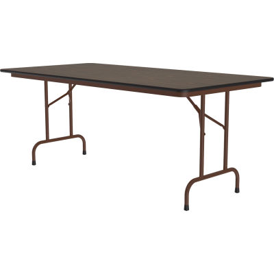 Correll Melamine Folding Table, 36" x 96", Walnut