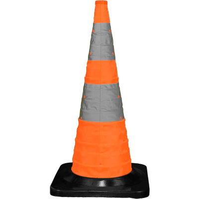 Cortina 30" Pack N Pop trafic pliable cône, 4 voyants, Orange, noir à Base de caoutchouc, 501-03-04