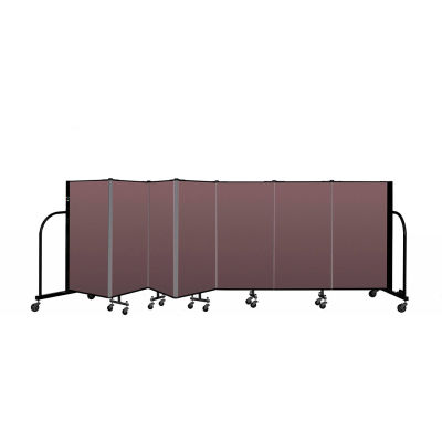 Screenflex Portable Room Divider 7 Panel, 4'H x 13'1"L, Fabric Color: Mauve