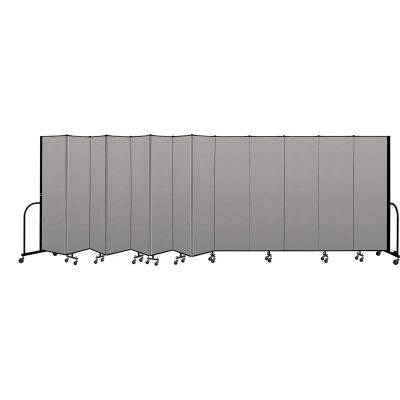 Screenflex Portable Room Divider 13 Panel, 6'8"H x 24'1"W, Couleur vinyle: Gris