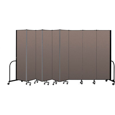 Screenflex Portable Room Divider 9 Panel, 7'4"H x 16'9"W, Couleur du tissu: Farine d’avoine
