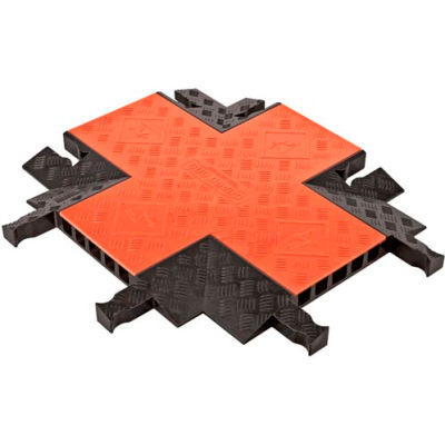 Dog® 5 CH 4-chemin Croix de garde - Base de couvercle orange/noir