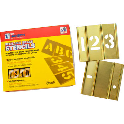 5" laiton emboîtement Stencil chiffres, 15 pces