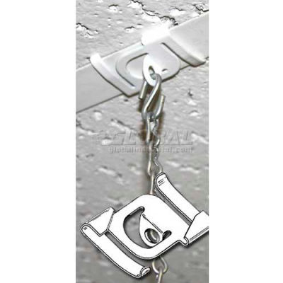Secure Metal Twist Ceiling Loop, 7/16"Dia. Loop, 1-1/2"L - Pkg Qty 100
