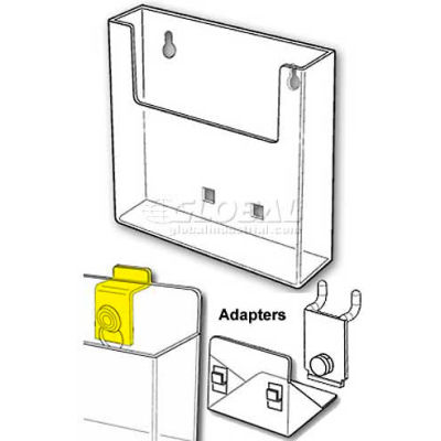 Wall-Mount Literature Holder, Acrylic, 6"W X 1-1/4"D X 6-1/2"H