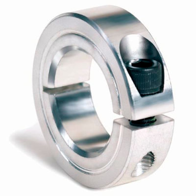 One-Piece Clamping Collar, 1/2", Zinc Plated Steel