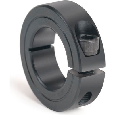 One-Piece Clamping Collar, 2-1/8", Black Oxide Steel