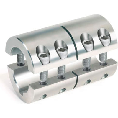 Two-Piece Industry Standard Clamping Couplings w/Keyway, 1-1/2", Stainless Steel