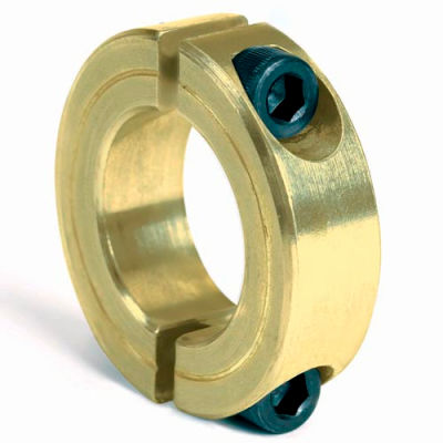 Corrosion Resistant Two-Piece Clamping Collar CR, 5/8", Yellow Zinc Dichromate