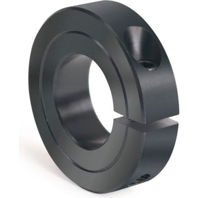 One-Piece Clamping Collar Recessed Screw, 1-1/8", Black Oxide Steel