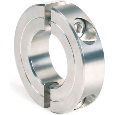 Two-Piece Clamping Collar Recessed Screw, 7/8", Stainless Steel