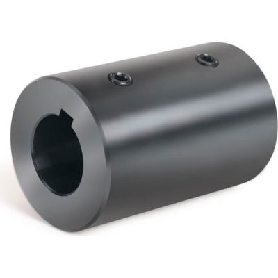 Set Screw Coupling w/Keyway, 1", Black Oxide Steel With Keyway, RC-100-KW