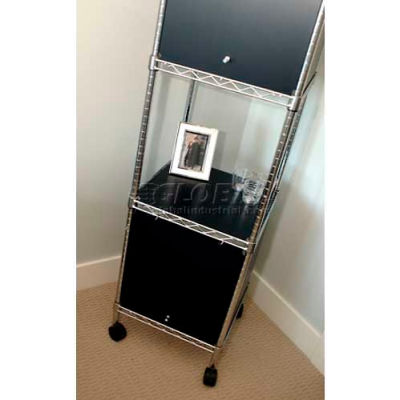 Kit d’enceinte - 18 x 18 x 18, gris de porte battante