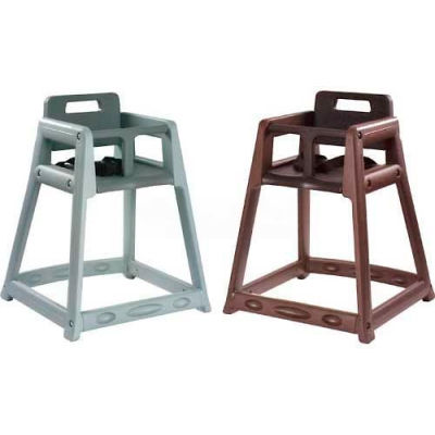 Koala Kare® Plastic High Chair, Gray, Assembled