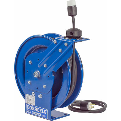Coxreels PC13-3512-A Power Cord Spring Rewind Reel: Single Industrial  Receptacle, 35' Cord, 12 AWG
