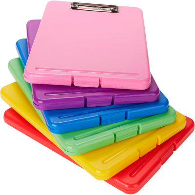 Mind Reader Presse-papiers en plastique avec stockage de portefeuille, plusieurs couleurs