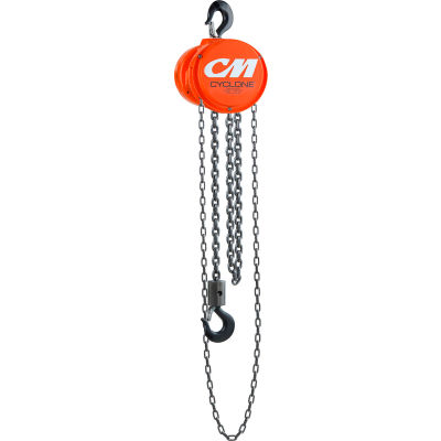 Cyclone CM main Chain Hoist, 2 tonnes, 10 pi Lift