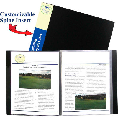 C-Line Products 12-Pocket Bound Sheet Protector Book, Noir,12 Livres/Set
