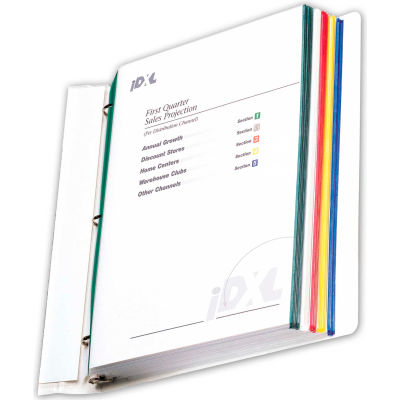 C-Line produits protège-feuilles de bord coloré, divers coloris, 11 x 8 1/2, 50/BX