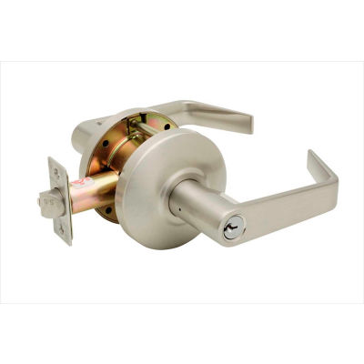 Copper Creek Avery Grade 2 Cylindrical Lever Storeroom, 5"L x 2-3/4"H x 2-5/8"D, Satin Stainless