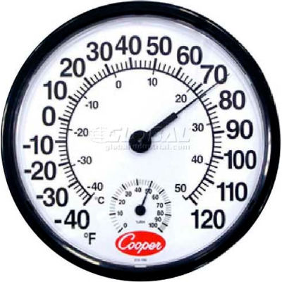 Cooper-Atkins® 212-150-8 - Thermometer, Wall, Temperature/Humidity