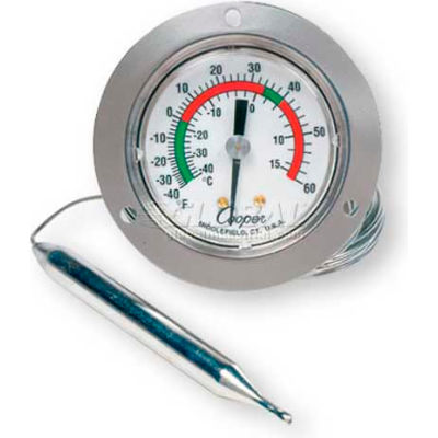 Cooper-Atkins® Panel Thermometer, 6142-58-3, 2" Front Flange, Back Connect - Min Qty 3