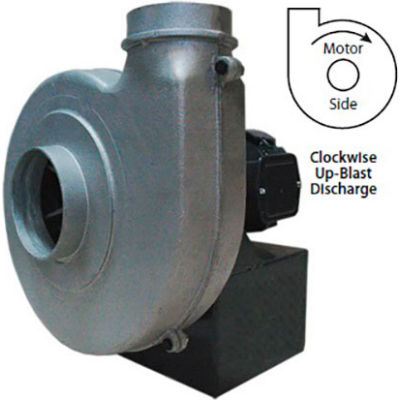 Americraft Hazardous Location Blower, HADP8, 1/2 HP, 1 PH, Explosion Proof, CW, Upblast