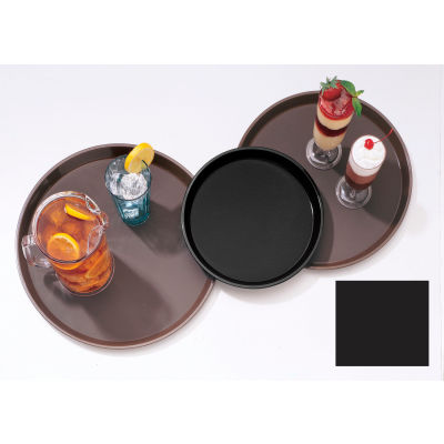 Cambro PT1400110 - Tray Polytread 14" Round, Black - Pkg Qty 12