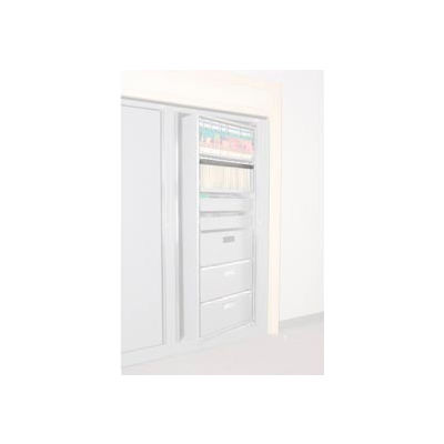 Rotary File Cabinet Components, Legal Front Hanging Folder Rail, Light Gray