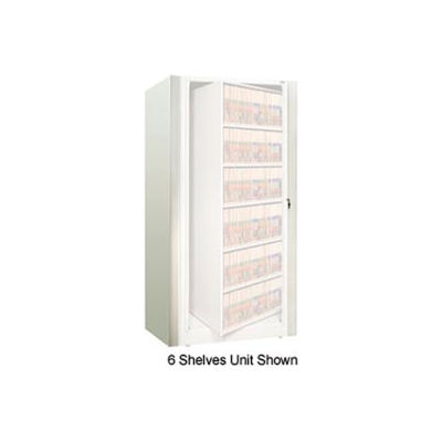 Rotary File Cabinet Components, Legal End Panel Kit, 4-High, Bone White