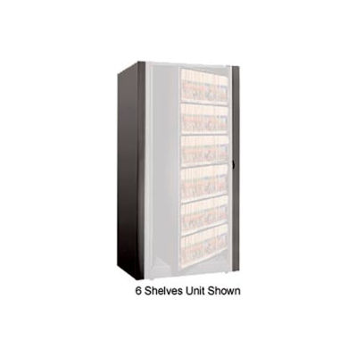 Rotary File Cabinet Components, Legal End Panel Kit, 5-High, Black
