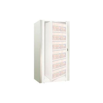 Rotary File Cabinet Components, Legal End Panel Kit, 6-High, Bone White