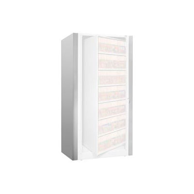 Rotary File Cabinet Components, Legal End Panel Kit, 7-High, Light Gray