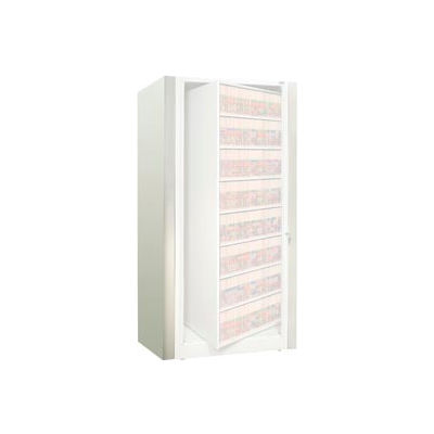 Rotary File Cabinet Components, Legal End Panel Kit, 8-High, Bone White