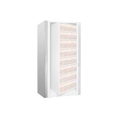 Rotary File Cabinet Components, Legal End Panel Kit, 8-High, Light Gray