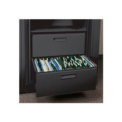 Rotary File Cabinet Components, Legal File/Storage Drawer, Black