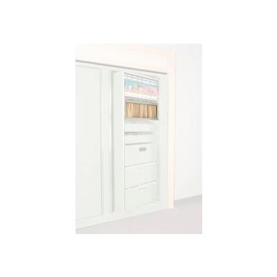 Rotary File Cabinet Components, Legal Depth Hanging Folder Drawer, Bone White