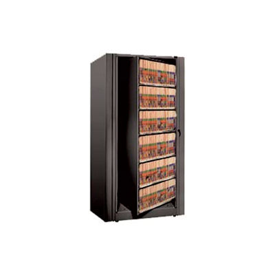 Rotary File Cabinet Starter Unit, Legal, 5 Shelves, Black