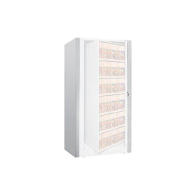 Rotary File Cabinet Components, Letter End Panel Kit, 6-High, Light Gray