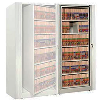 Rotary File Cabinet Adder Unit, Letter, 3 Shelves, Light Gray