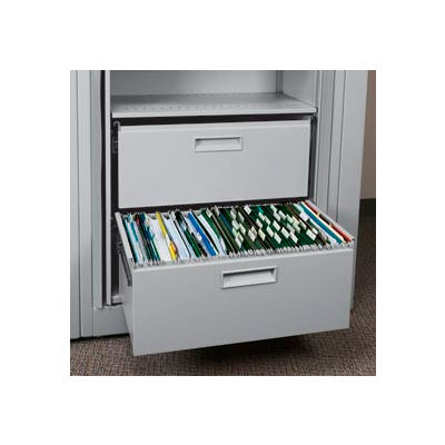 Rotary File Cabinet Components, Letter File/Storage Drawer, Light Gray
